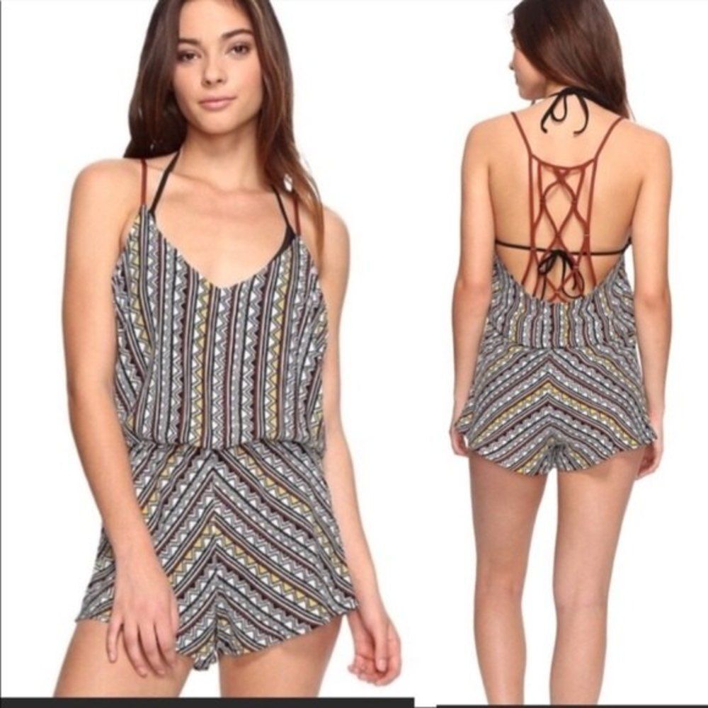 Dolce Vita Womens Sz Medium Tribal Trance Romper Cover-Up